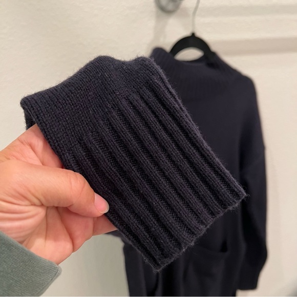 ANN TAYLOR Navy Blue Mock turtleneck Sweater - Picture 3 of 7
